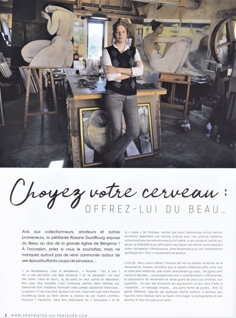 article dans "Propriétés du Périgord" 2022, par Phoebe Delune, photo Guillaume Dambier.