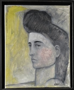 Portrait au fond anis, huile sur toile, 41x33cm 790€  By Roxane DURAFFOURG 