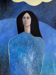Grand portrait bleu; 116x89cm