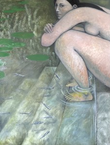 "entourée d'eau", 116x89cm 3500€