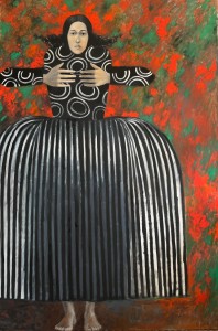 La grande Espagnole, huile sur bois, 180x120cm 4500€ (vendu)