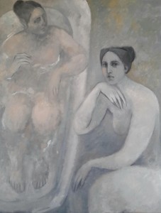 Le bain, huile sur toile, 116x89cm, 2500€