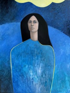 Portrait bleu, huile sur toile, 116x89cm, 3100€