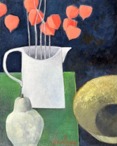 Pot de physalis et coing, 41x33cm, 790€