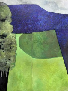 Sur la route de Belvès, huile sur toile, 116x89cm 2900€