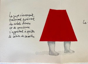 livre d'artiste la jupe rouge Roxane Duraffourg